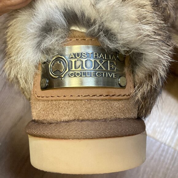 Atilla Brown Rabbit Fur Boots by Australia Luxe Collective Size 6 - Picture 4 of 8